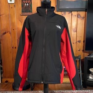 Mens The North Face Apex Black/Res AMUP Chromium Soft Shell Jacket